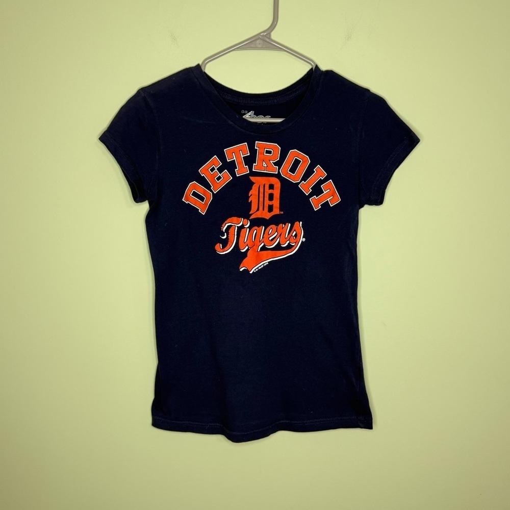 G III 4her Detroit‎ Tigers girls Blue T-Shirt youth size M baseball
